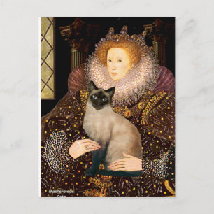 Queen- Seal Point Siamese Katze Postkarte