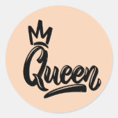 Queen self Liebe zitiert quadratische Aufkleber (Vorderseite)
