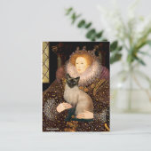 Queen-Siegel Point Siamese Cat Postkarte (Stehend Vorderseite)