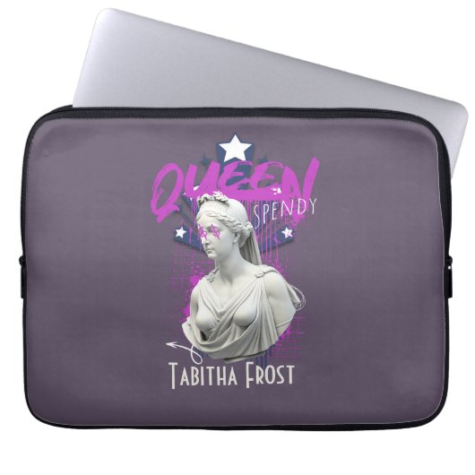 Queen Spendy personalisiert Laptopschutzhülle (Vorderseite)