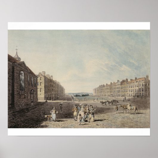 Queen Square, London, 1786 (w/c and pen and ink ov Poster (Vorne)