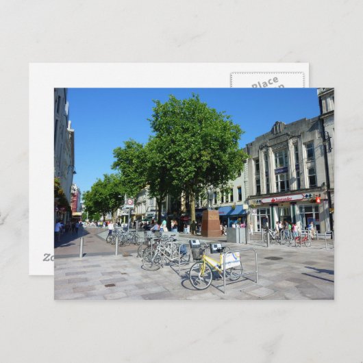 Queen Street Cardiff Postkarte (Vorne/Hinten)