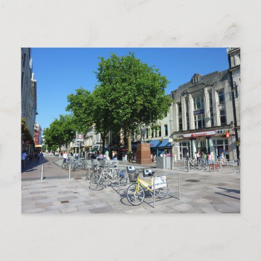 Queen Street Cardiff Postkarte (Vorderseite)