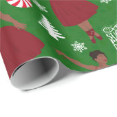 Queen Sugar Sugar Plum Fairy Gift Wrap Geschenkpapier (Rolleneckpunkt)