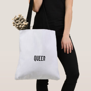 Queen Text gedruckt große Schulterkäufe Tasche