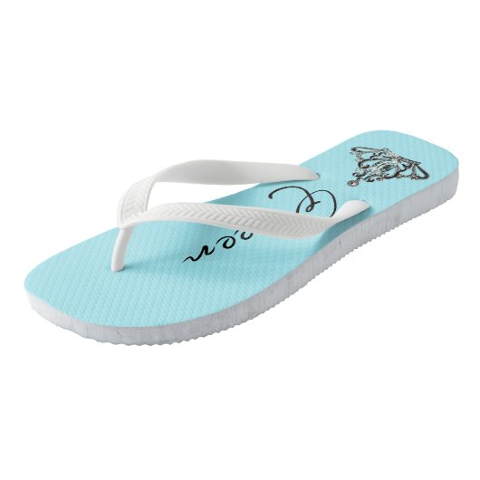 "QUEEN" TIARA Flip Flops Badesandalen (Schrägansicht)