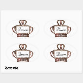 "Queen" Tiara Label Stickers (Blatt)