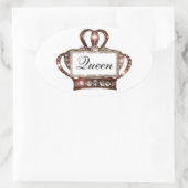 "Queen" Tiara Label Stickers (Tasche)