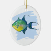 Queen Triggerfish Keramik Ornament (Rechts)