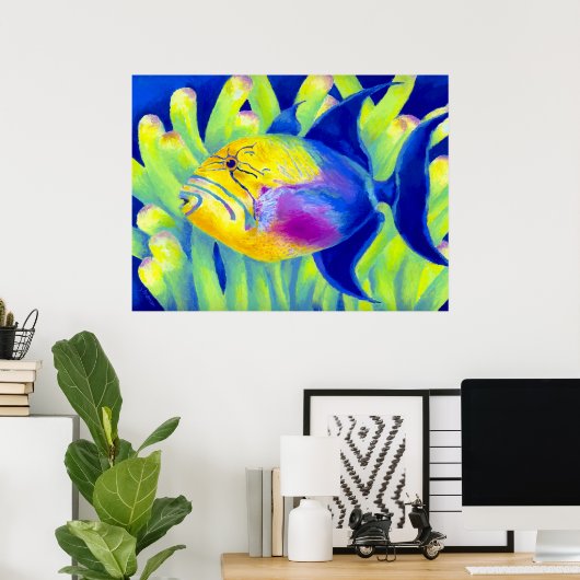 Queen Triggerfish Poster (Heimbüro)