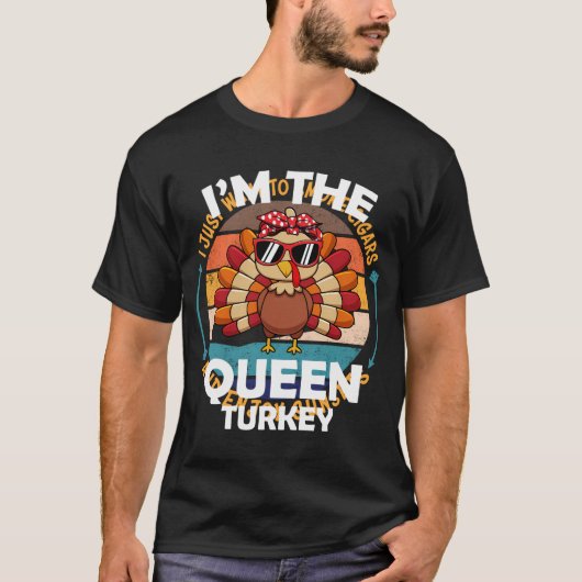Queen Turkey Family Group Matching Erntedank Pa T-Shirt (Vorderseite)