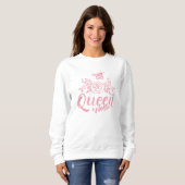 Queen Vibes Bee & Rose Typografie Queen Power Sweatshirt (Vorne ganz)