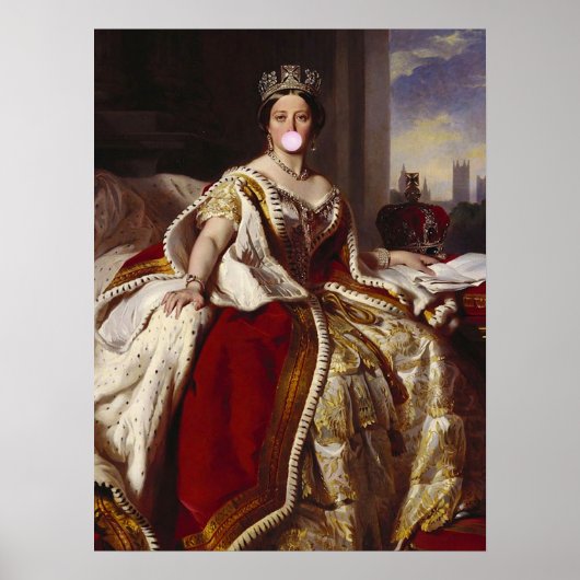 QUEEN VICTORIA BLUTET EIN PINKBUBBEL GUM POSTER (Vorne)