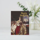 QUEEN VICTORIA BLUTET EIN PINKBUBBEL GUM POSTKARTE (Stehend Vorderseite)