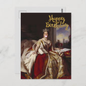 QUEEN VICTORIA BLUTET EIN PINKBUBBEL GUM POSTKARTE (Vorne/Hinten)