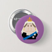 Queen Victoria Button (Vorne & Hinten)