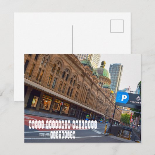 Queen Victoria Gebäude Postkarte (Vorne/Hinten)