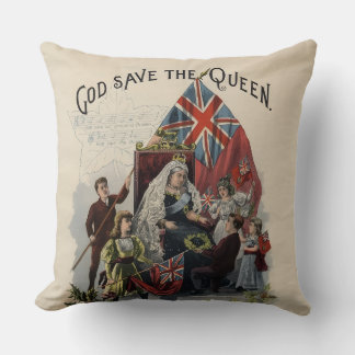 Queen Victoria "God save the Queen" Kissen