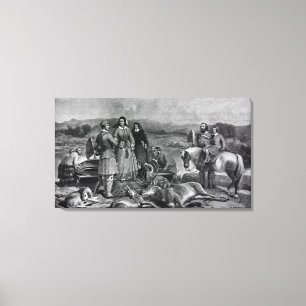 Queen Victoria Landung in Loch Muick Leinwanddruck