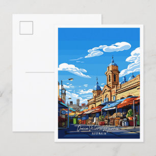 Queen Victoria Market Australien Reise Postkarte