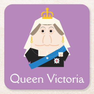 Queen Victoria Rechteckiger Pappuntersetzer