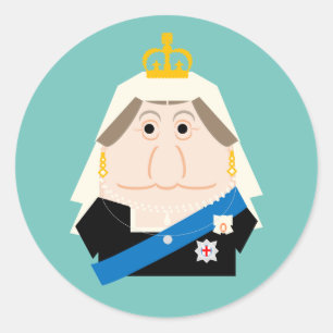 Queen Victoria Runder Aufkleber