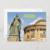 Queen Victoria Statue in Birmingham, England Postkarte (Vorne/Hinten)