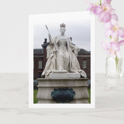 Queen Victoria Statue, Kensington Palace, England Karte (Orchidee)