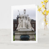 Queen Victoria Statue, Kensington Palace, England Karte (Gelbe Blume)