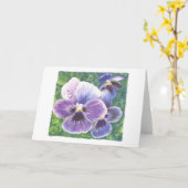 Queen Violet watercolor art greeting card Karte (Gelbe Blume)