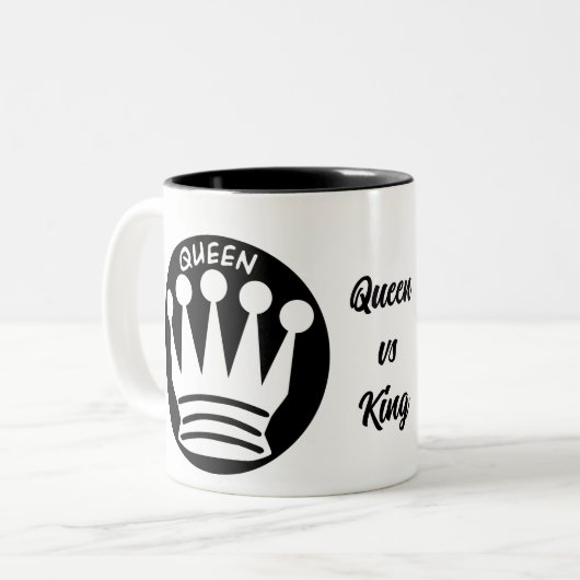 Queen Vs King Schach Piece Tasse (Vorderseite Links)