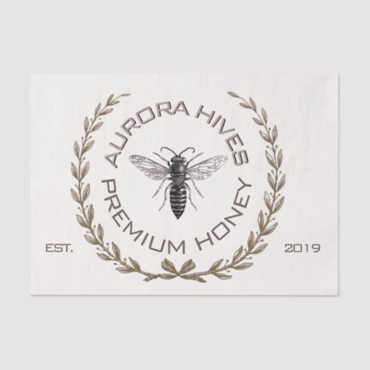 QUEEN WÄRE DEIN APIÄRISCHER KUNDE HIVE LOGO DECOUP SEIDENPAPIER (Vorderseite)