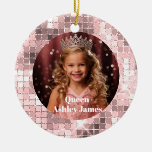 Queen Weihnachtsbaumanhänger mit individuellem Fot Keramik Ornament