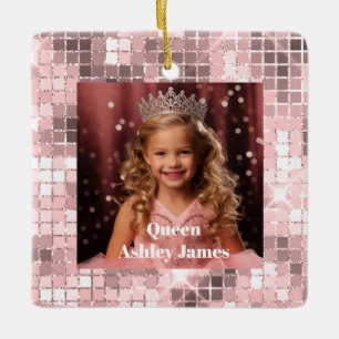 Queen Weihnachtsbaumanhänger mit individuellem Fot Keramikornament
