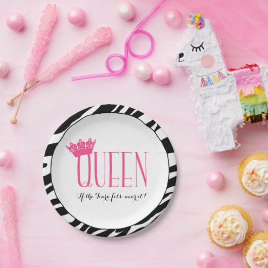 QUEEN - "Wenn das Tiara passt...es tragen!" Pappteller (Party)