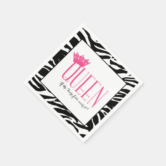 QUEEN - "Wenn das Tiara passt...es tragen!" Serviette (Ecke)