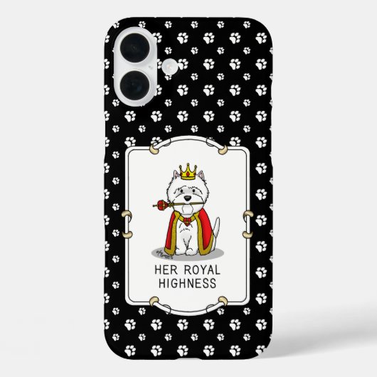 Queen Westie Dog West Highland White Terrier Case-Mate iPhone Hülle (Rückseite)