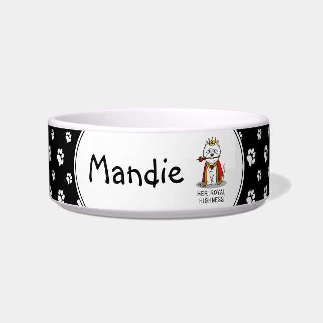 Queen Westie Dog West Highland White Terrier Napf (Vorderseite)