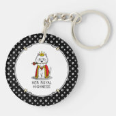 Queen Westie Dog West Highland White Terrier Schlüsselanhänger (Rückseite)