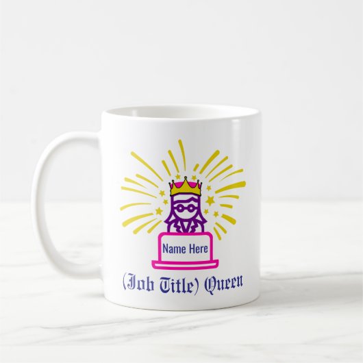 Queen Work Tasse Personalisierte Geschenke (Links)