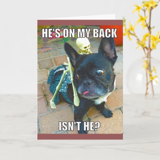 QueenFiFi Halloween Karte (Gelbe Blume)