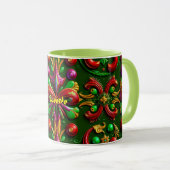 QUEENIE ~ CHRISTMAS ~ 3D ~ Multicolor ~ Tasse (VorderseiteRechts)