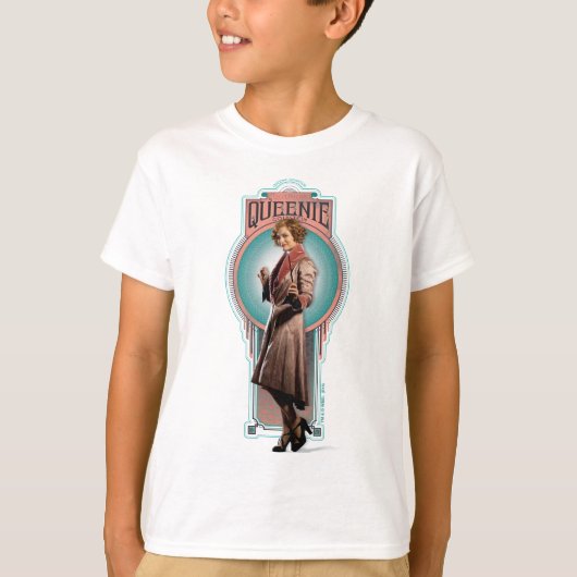QUEENIE GOLDSTEIN™ Art-Deco-Panel T-Shirt (Vorderseite)