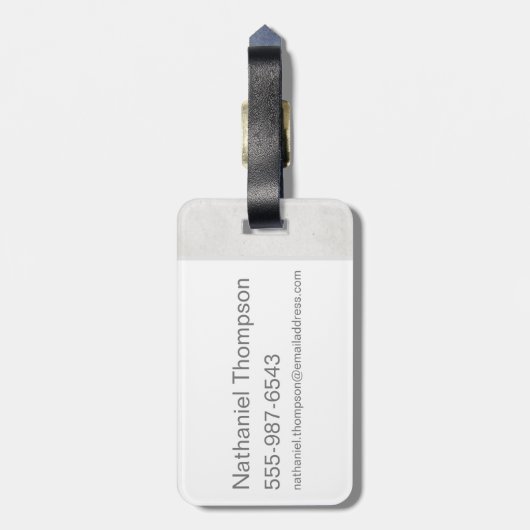 QUEENIE GOLDSTEIN™ Illustration Gepäckanhänger (Rückseite vertikal)