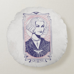QUEENIE GOLDSTEIN™ Illustration Rundes Kissen