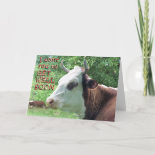 Queenie sagt: "Komm bald gut!" Karte