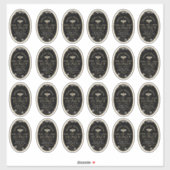 Queenline 8 oz Oval Honey Label mit Honigwabenbien (Blatt)