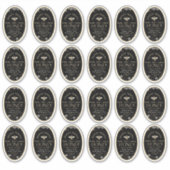 Queenline 8 oz Oval Honey Label mit Honigwabenbien (Vorderseite)