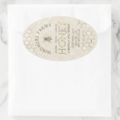 Queenline Honey Label 16/32oz Honeycomb Bee Gold Ovaler Aufkleber (Tasche)