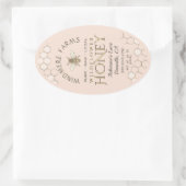 Queenline Honey Label 16/32oz Honeycomb Bee Ovaler Aufkleber (Tasche)